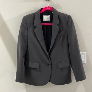 Aritzia Wilfred Cupro crepe blazer, size XXS, peppercorn grey